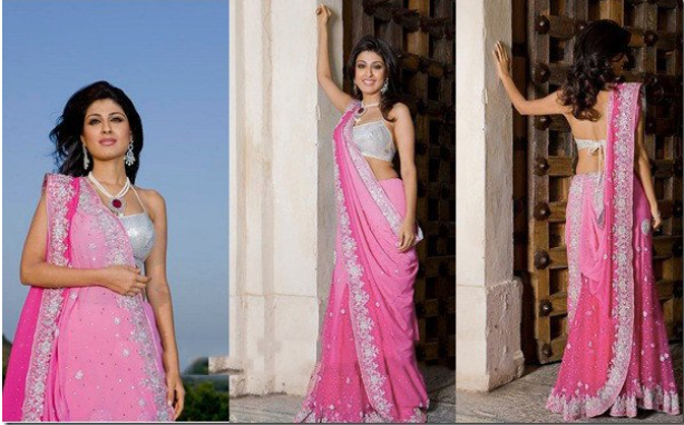 party style saree draping